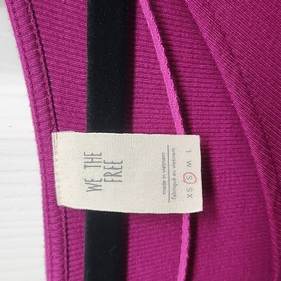 We The Free Berry On Rewind Ribbed Knit Long Sleeve Top, Size S - Picture 6 of 7